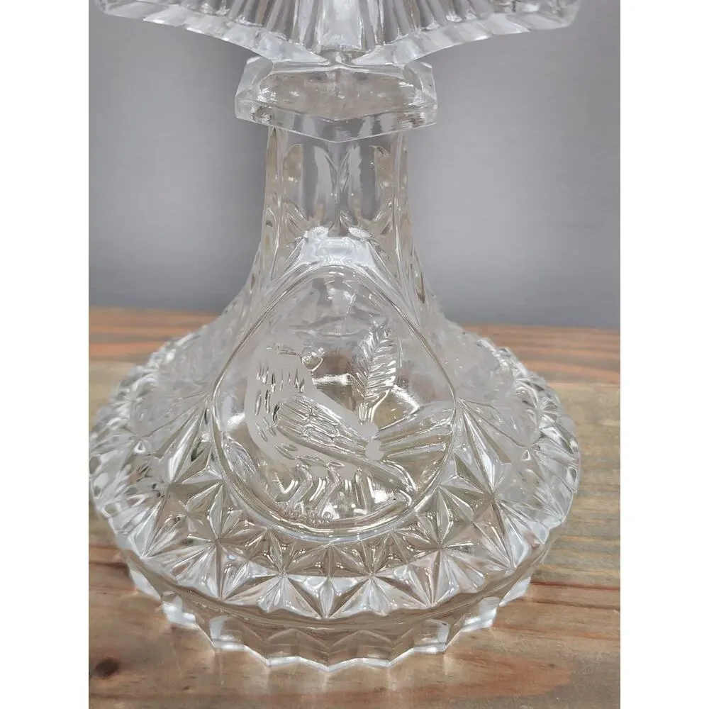 Hofbauer Crystal The Byrdes Collection Three Arm Candlestick Holder | Vintage
